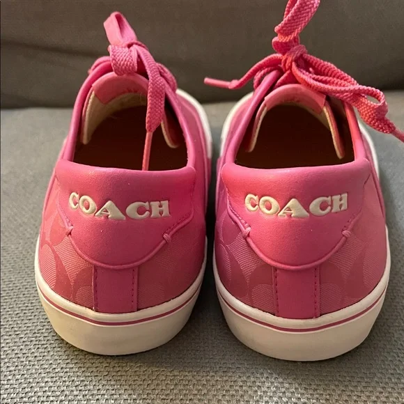 Coach Women's Vibrant Pink Sneakers - Picture 4 of 5